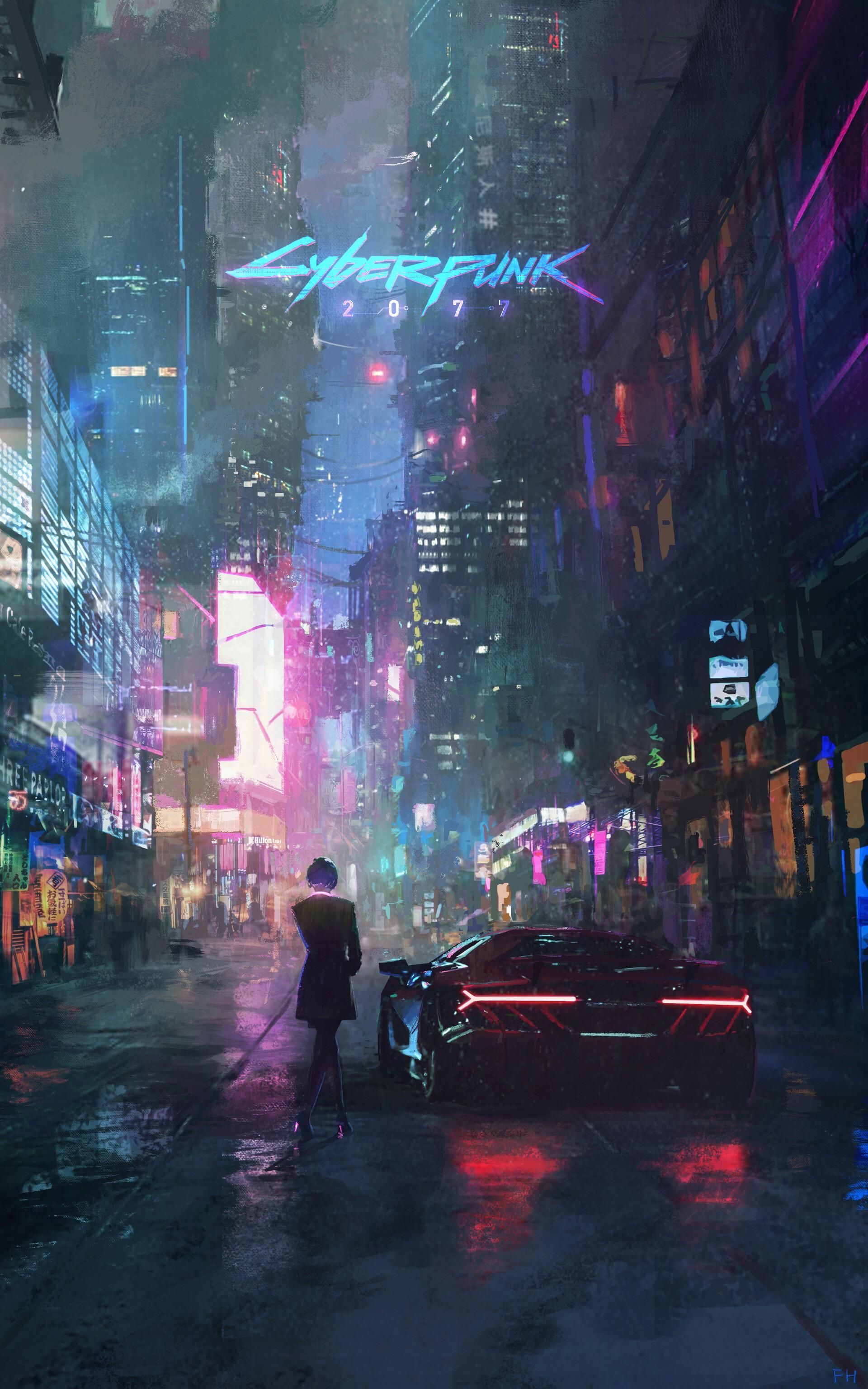 Hình nền Cyberpunk 4K cực chất.