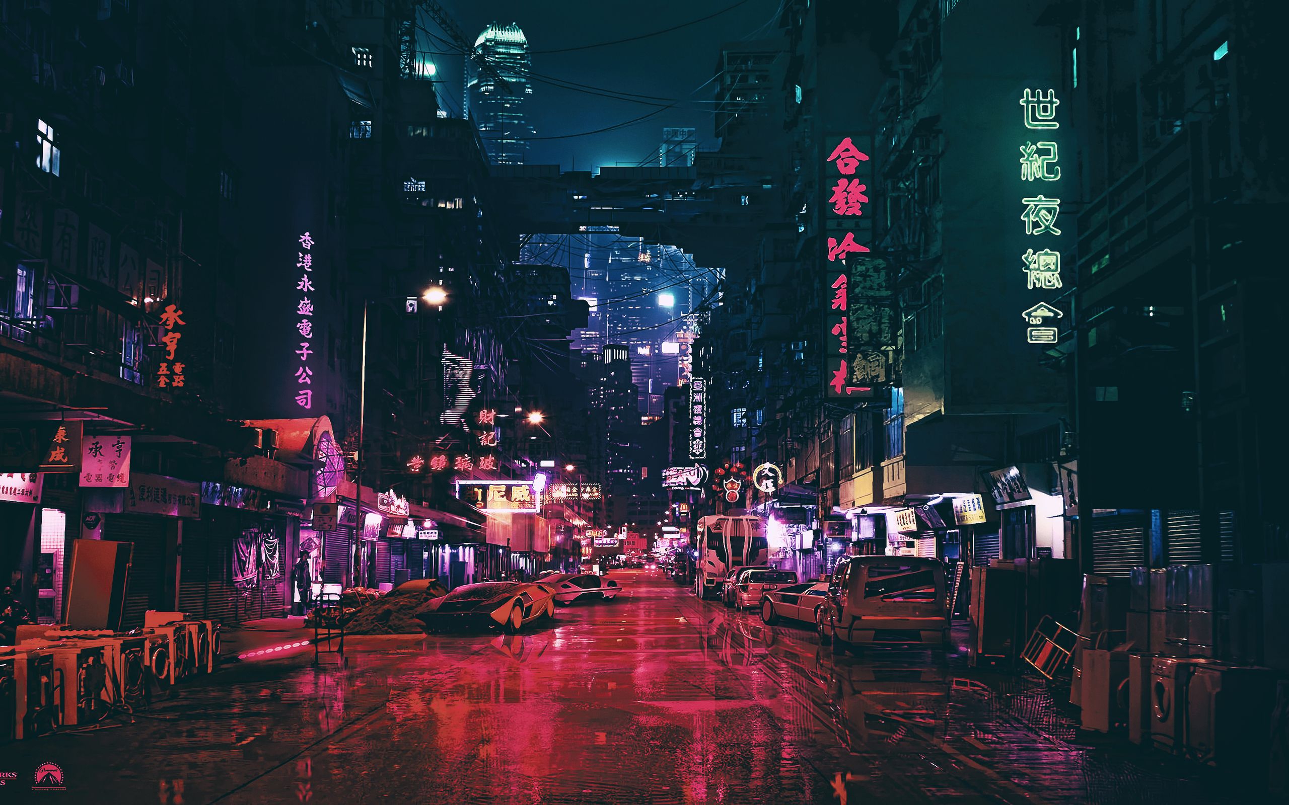 Hình nền Cyberpunk 4K nghệ thuật số